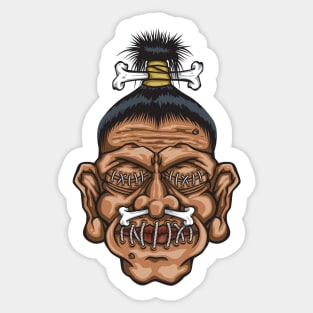 Shrunken Head Sticker